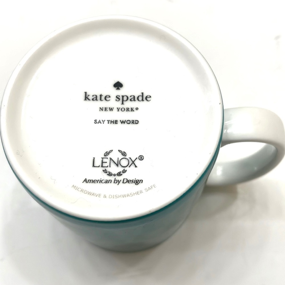 Kate Spade Say The Word Teal “ Seize The Day” Quote Mug - Picture 4 of 4